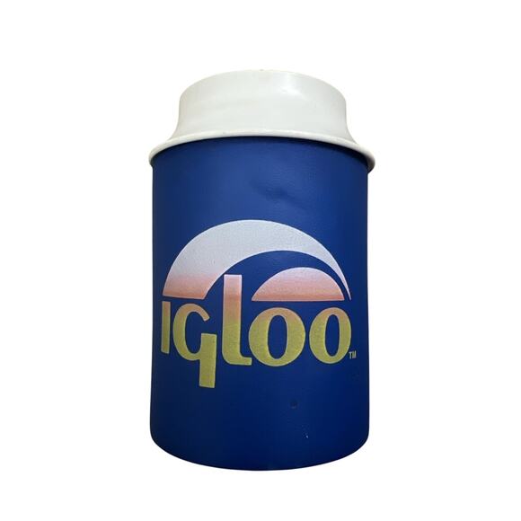 Vintage Blue Igloo Koozie Beverage Holder - Picture 3 of 6